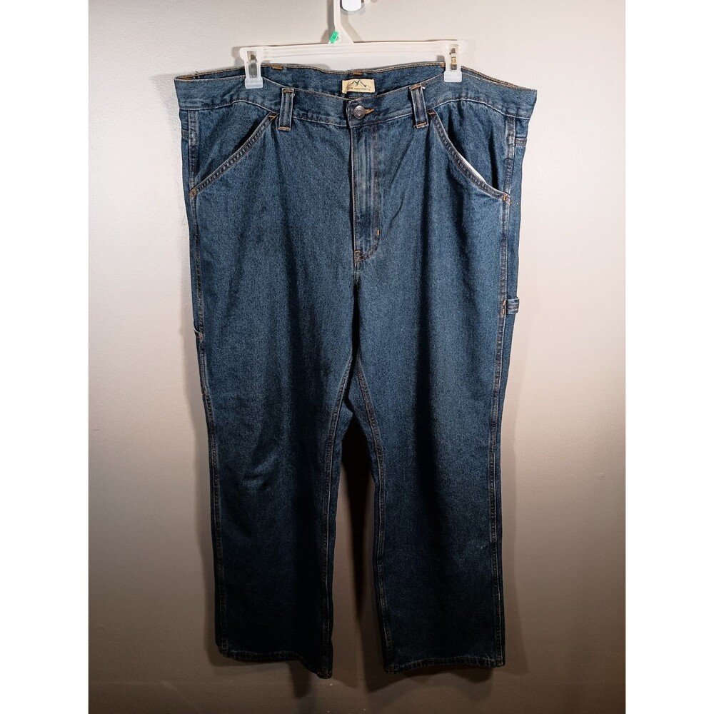 Blue Mountain Carpenter Jeans Big Tall Size 44 x 32 Medium Wash Denim Workwear